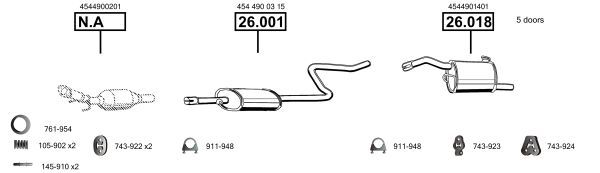 Išmetimo sistema ASMET SM500460