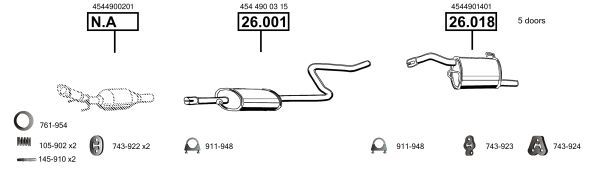 Išmetimo sistema ASMET SM500470