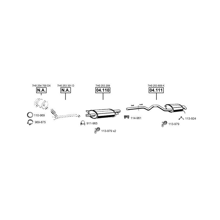 Išmetimo sistema ASMET VA038910