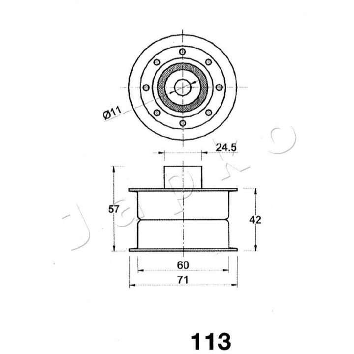 įtempiklis, paskirstymo diržas JAPKO 45113
