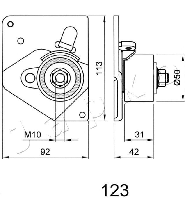 įtempiklis, paskirstymo diržas JAPKO 45123