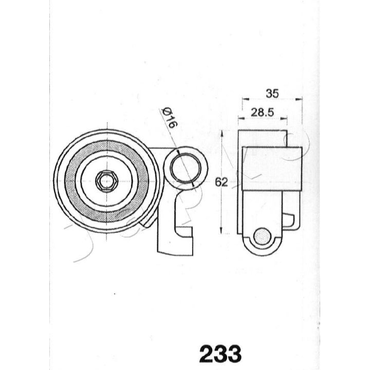 įtempiklis, paskirstymo diržas JAPKO 45233