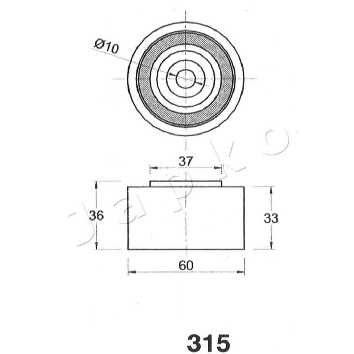 įtempiklis, paskirstymo diržas JAPKO 45315