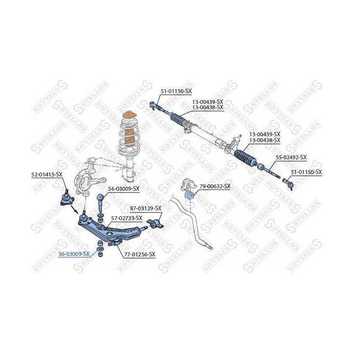 šarnyro stabilizatorius STELLOX 56-03009-SX