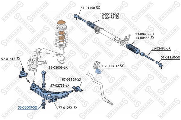 šarnyro stabilizatorius STELLOX 56-03009-SX
