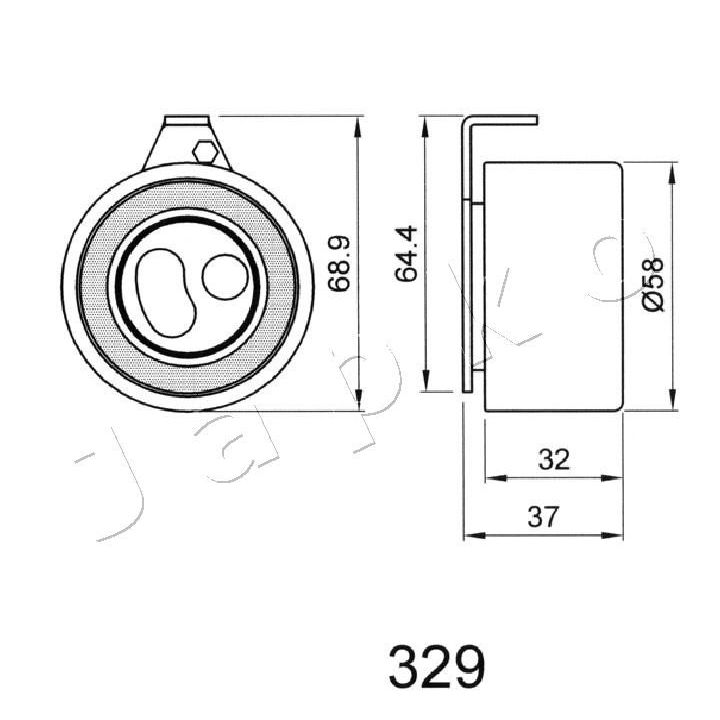 įtempiklis, paskirstymo diržas JAPKO 45329