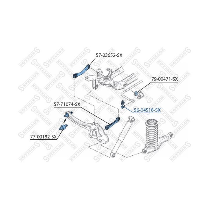 šarnyro stabilizatorius STELLOX 56-04518-SX