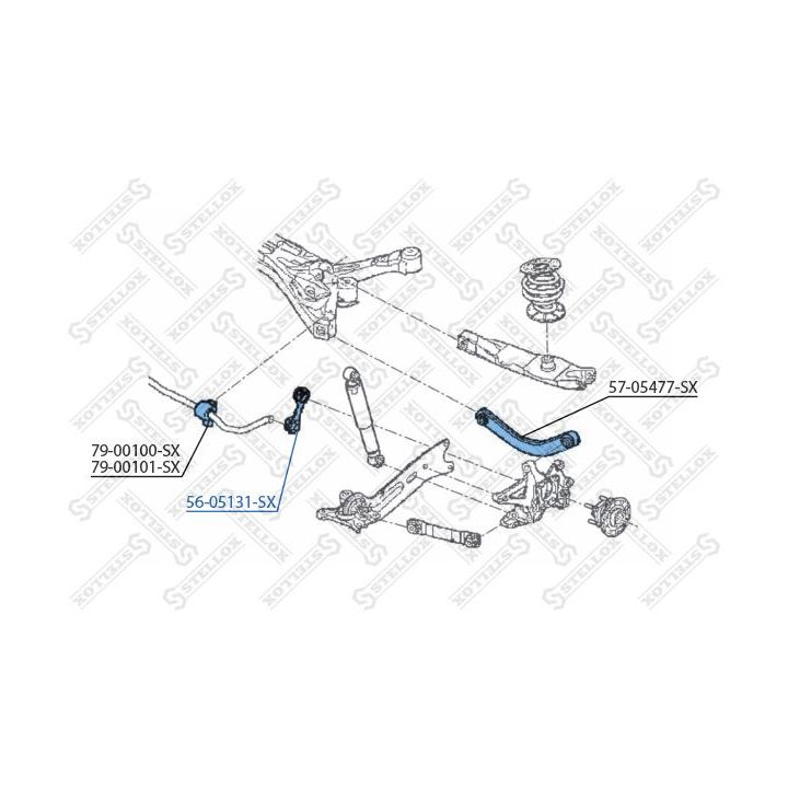 šarnyro stabilizatorius STELLOX 56-05131-SX