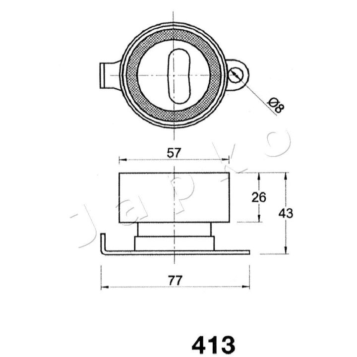 įtempiklis, paskirstymo diržas JAPKO 45413