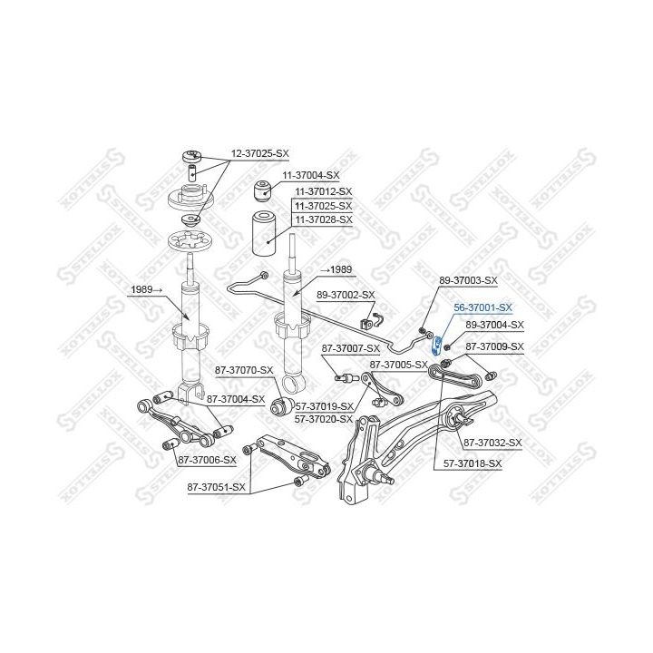 šarnyro stabilizatorius STELLOX 56-37001-SX