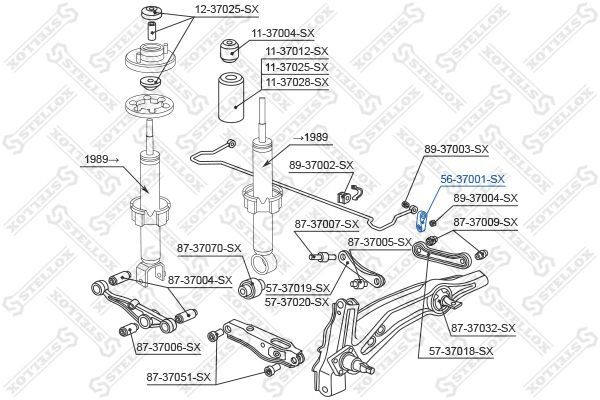 šarnyro stabilizatorius STELLOX 56-37001-SX