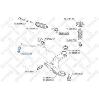šarnyro stabilizatorius STELLOX 56-51013-SX