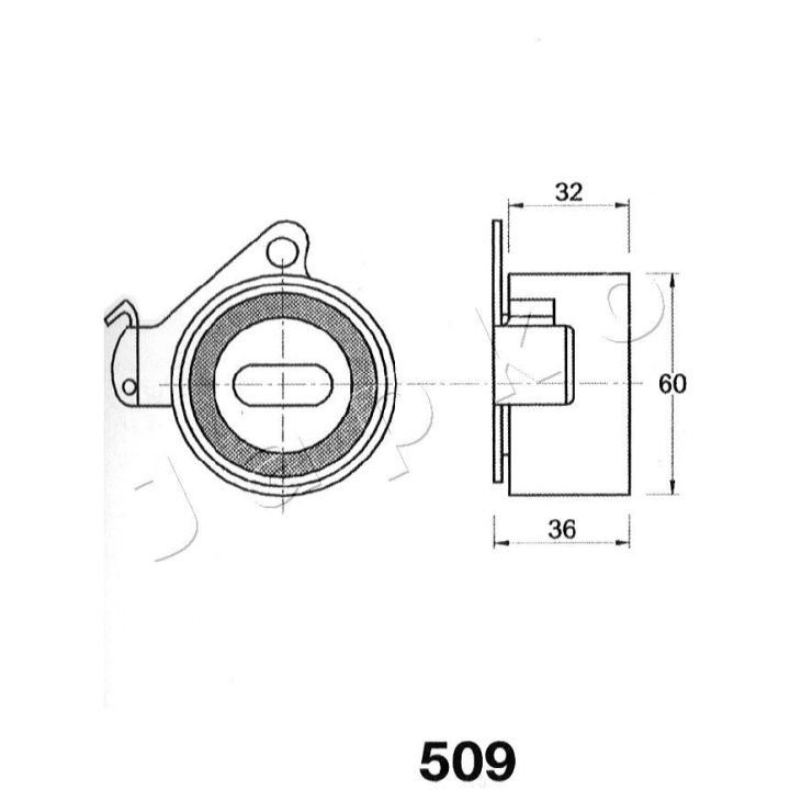 įtempiklis, paskirstymo diržas JAPKO 45509