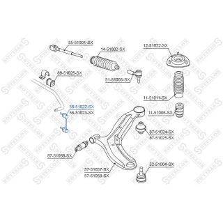 šarnyro stabilizatorius STELLOX 56-51022-SX