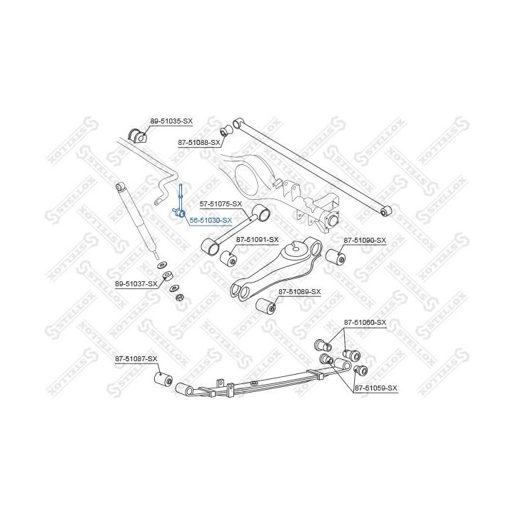 šarnyro stabilizatorius STELLOX 56-51030-SX