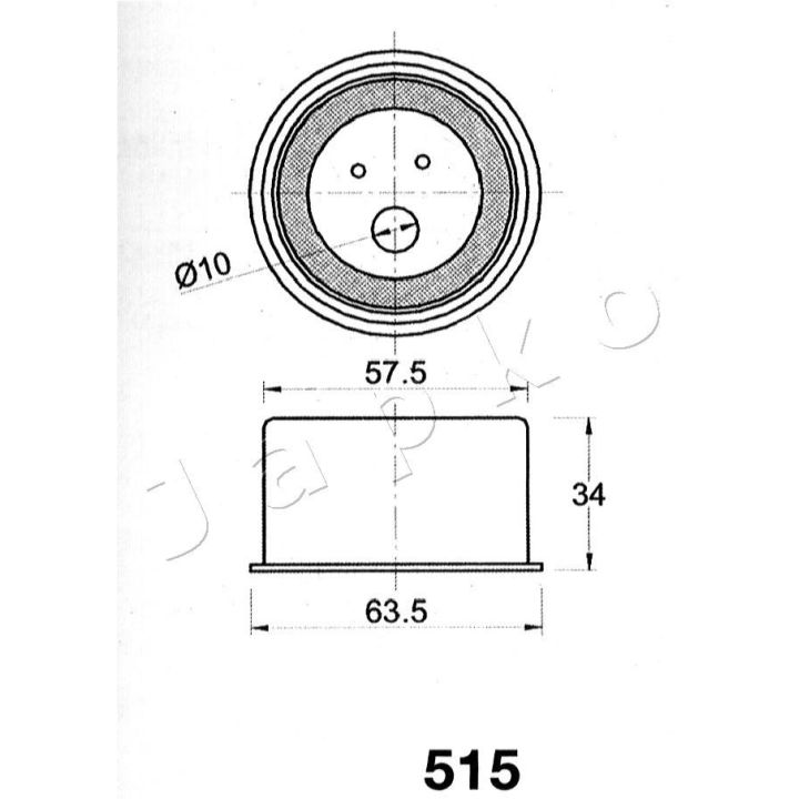 įtempiklis, paskirstymo diržas JAPKO 45515