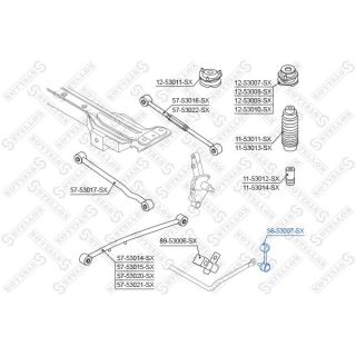 šarnyro stabilizatorius STELLOX 56-53007-SX