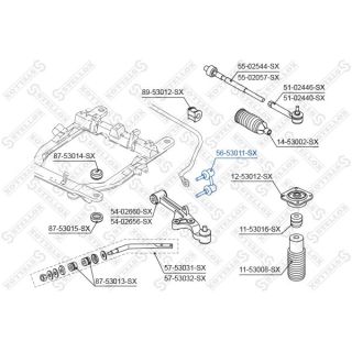 šarnyro stabilizatorius STELLOX 56-53011-SX