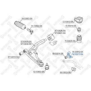 šarnyro stabilizatorius STELLOX 56-53013-SX