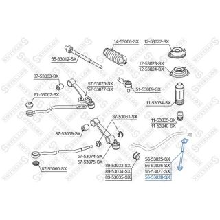 šarnyro stabilizatorius STELLOX 56-53028-SX