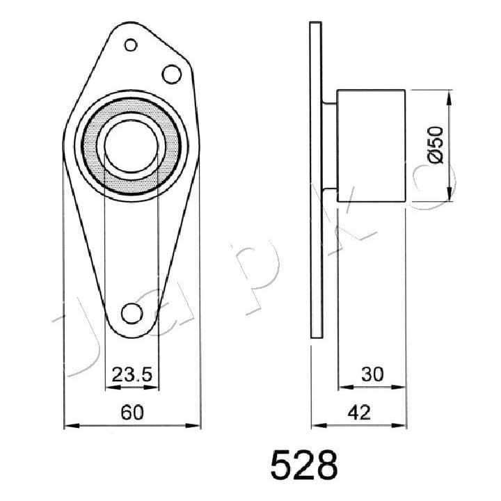 įtempiklis, paskirstymo diržas JAPKO 45528