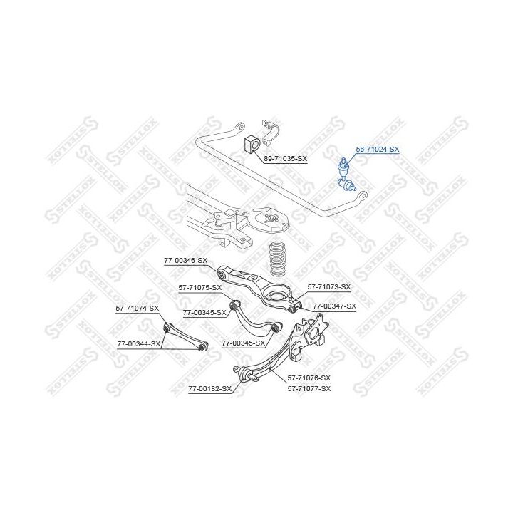 šarnyro stabilizatorius STELLOX 56-71024-SX