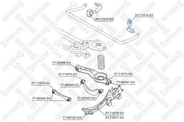 šarnyro stabilizatorius STELLOX 56-71024-SX