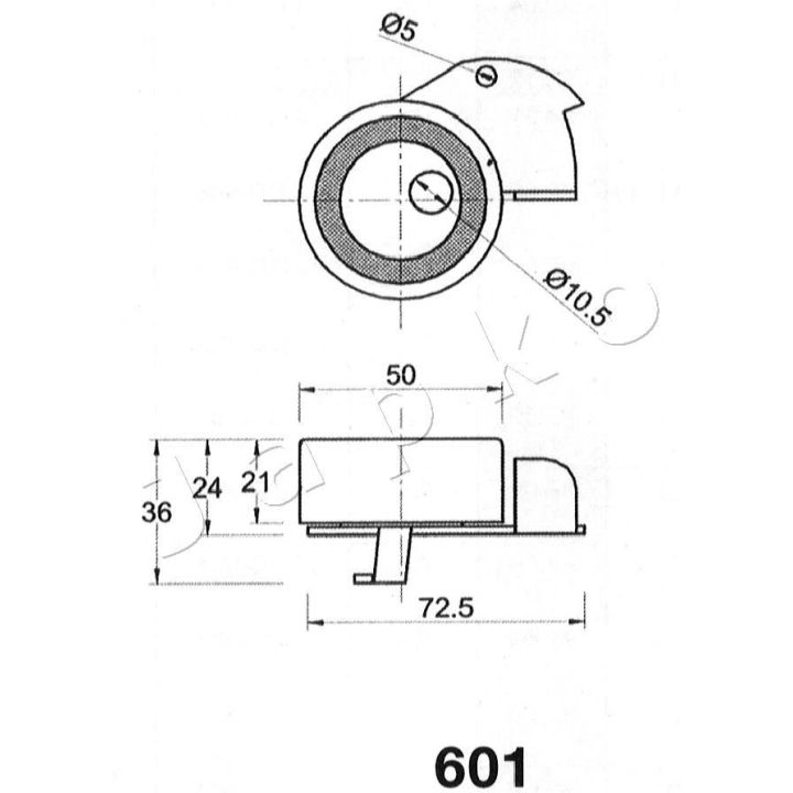 įtempiklis, paskirstymo diržas JAPKO 45601