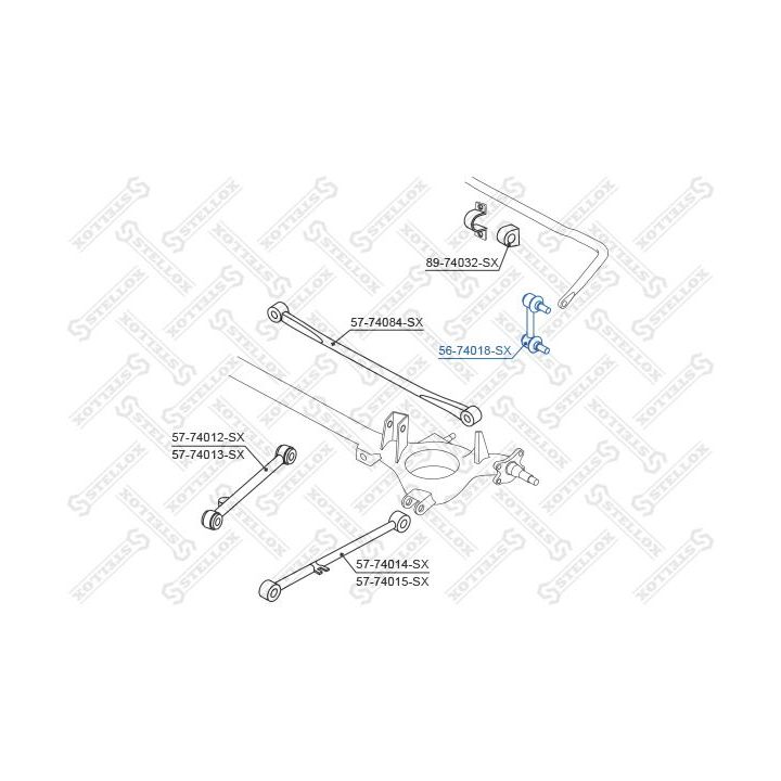 šarnyro stabilizatorius STELLOX 56-74018-SX
