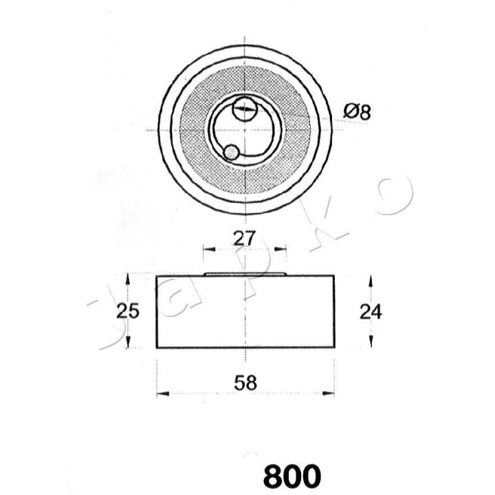 įtempiklis, paskirstymo diržas JAPKO 45800