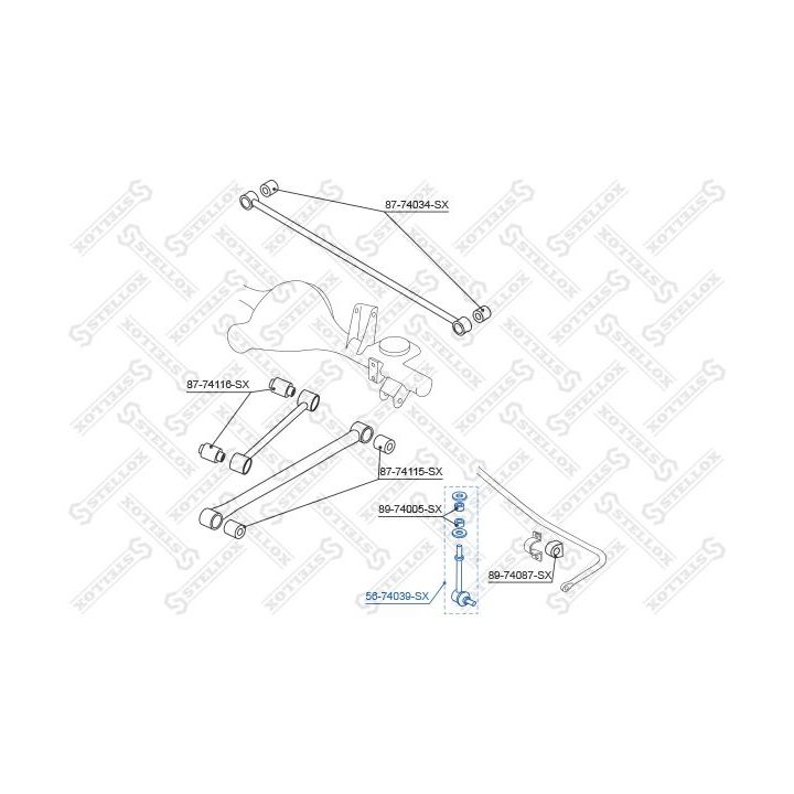 šarnyro stabilizatorius STELLOX 56-74039-SX