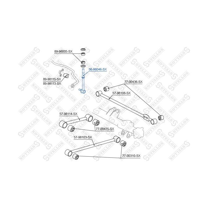 šarnyro stabilizatorius STELLOX 56-98046-SX