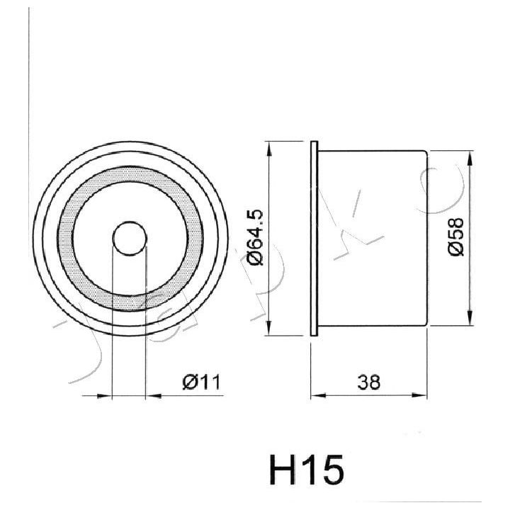įtempiklis, paskirstymo diržas JAPKO 45H15