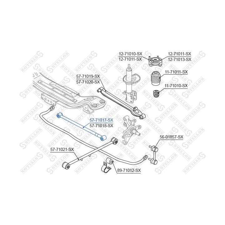 šarnyras, rato pakaba STELLOX 57-71017-SX