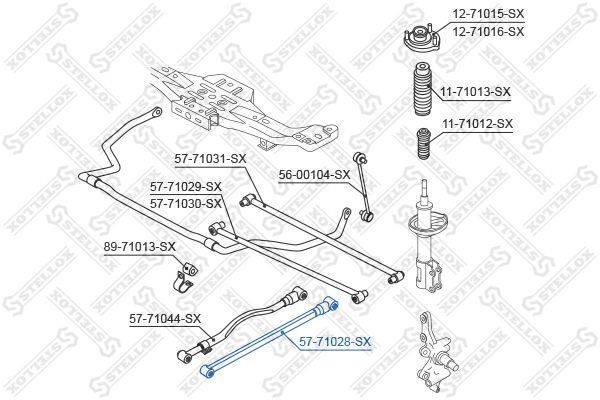 šarnyras, rato pakaba STELLOX 57-71028-SX