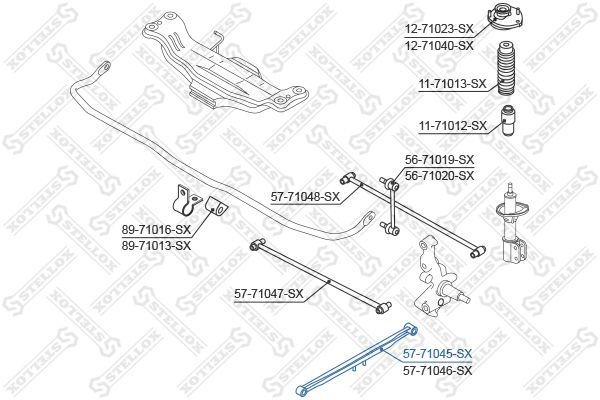 šarnyras, rato pakaba STELLOX 57-71045-SX