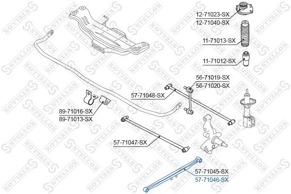 šarnyras, rato pakaba STELLOX 57-71046-SX