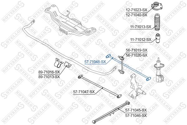 šarnyras, rato pakaba STELLOX 57-71048-SX