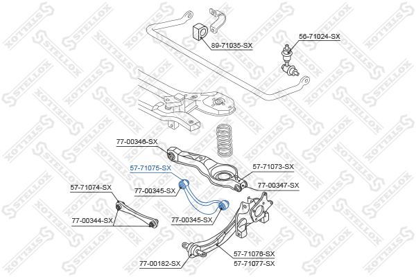šarnyras, rato pakaba STELLOX 57-71075-SX