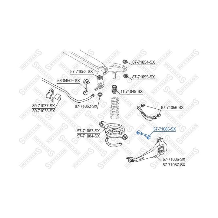 šarnyras, rato pakaba STELLOX 57-71085-SX