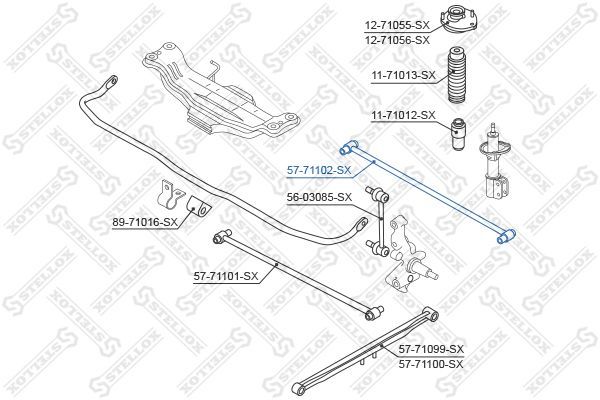 šarnyras, rato pakaba STELLOX 57-71102-SX