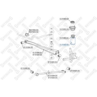 Apsauginis dangtelis/gofruotoji membrana, amortizatorius STELLOX 11-51002-SX
