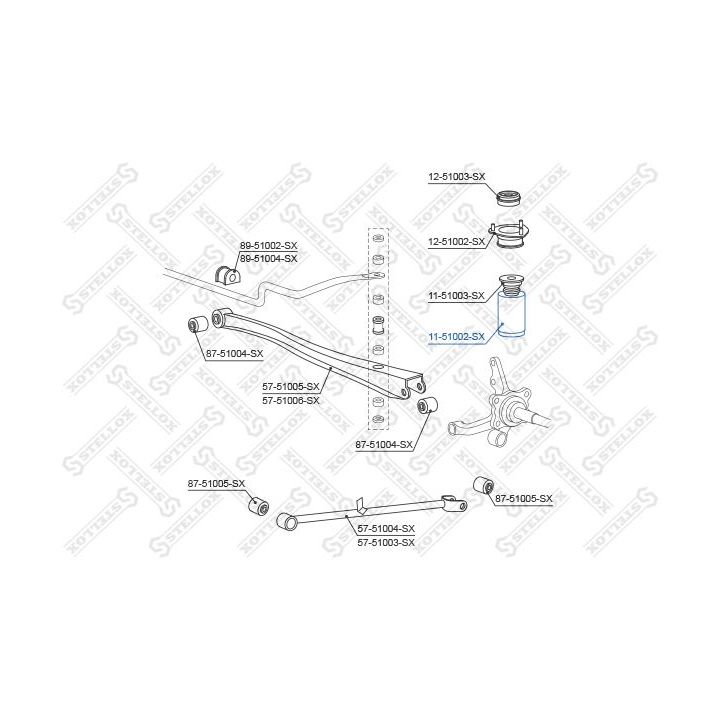 Apsauginis dangtelis/gofruotoji membrana, amortizatorius STELLOX 11-51002-SX