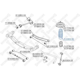Apsauginis dangtelis/gofruotoji membrana, amortizatorius STELLOX 11-53032-SX