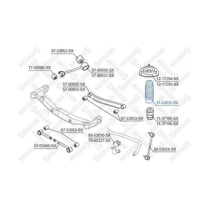 Apsauginis dangtelis/gofruotoji membrana, amortizatorius STELLOX 11-53032-SX