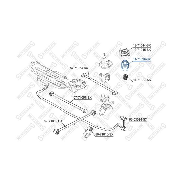 Apsauginis dangtelis/gofruotoji membrana, amortizatorius STELLOX 11-71029-SX