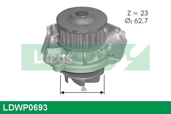 Vandens siurblys, variklio aušinimas LUCAS LDWP0693