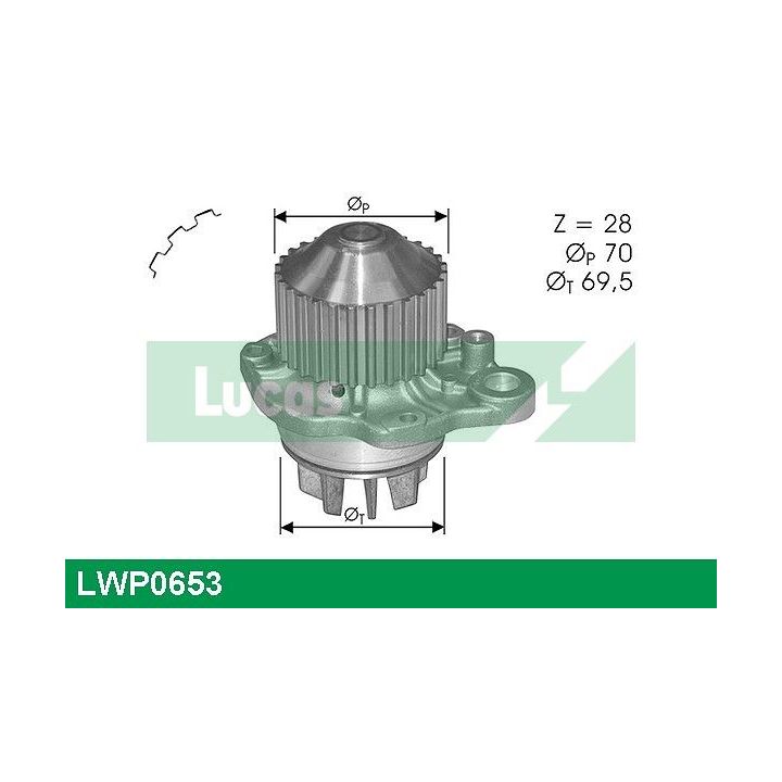 Vandens siurblys, variklio aušinimas LUCAS LWP0653