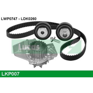 Vandens siurblio ir paskirstymo diržo komplektas LUCAS LKP007