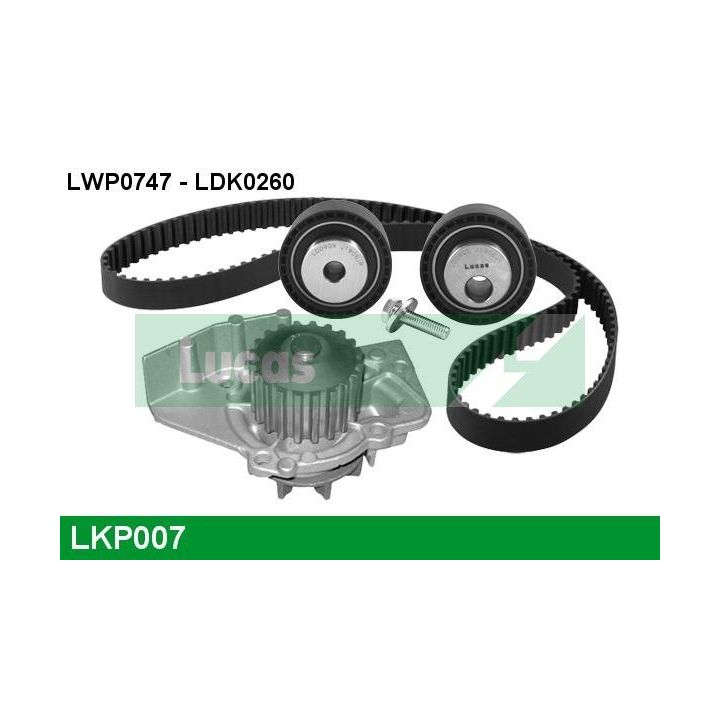 Vandens siurblio ir paskirstymo diržo komplektas LUCAS LKP007